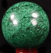 Large Polished Malachite Sphere - Congo #39410-1